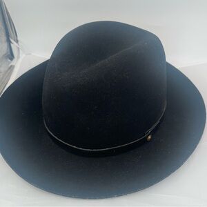 Rag and Bone Black Felt Fedora Hat, Women’s size M